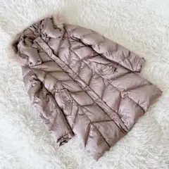 《ハニーサックルローズ》 (M) ロングダウンコート チャイニーズラクーン 秋冬