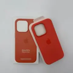 新品-純正同等品-iPhone16pro シリコンケース-タンジェリン