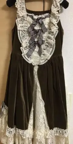 BABY 茶 ジャンパースカート