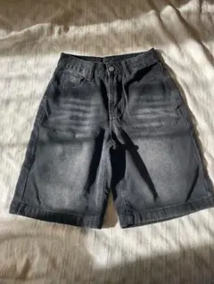 ハーフパンツ　ジーンズ　ブラック