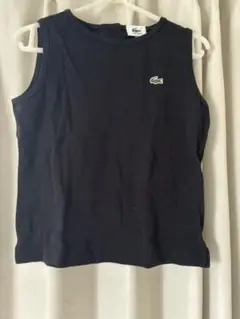 LACOSTE ブラック ノースリーブポロシャツ