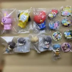 BTS 肩ズン　BT21ソフビ　缶バッジ　ラバーキーリング　ジョングク　テテ