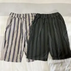 MAKE YOUR DAY ストライプ ハーフパンツ 140 2枚セット