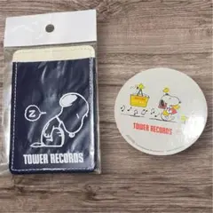 スヌーピー　タワーレコード　タワレコ　パスケース　ステッカー　非売品　コラボ