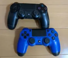 ジャンク品 DualShock 4 黒 青 2個セット