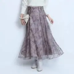 JUSGLITTY ジャスグリッティー キラキラ刺繍マーメイドスカート