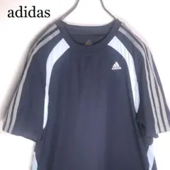【adidas】アディダス スポーツウェア(M)ネイビー 濃いめ 3本線