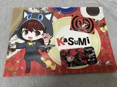 P5R&P5X カフェ　特典　ヴァイオレット　かすみランチョンマット、ステッカー