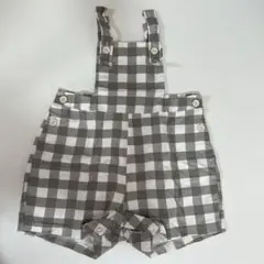 「mini robe」チェック柄オーバーオール