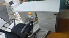 ホワイトデスク 3引き出し付き120cm X60cm