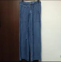 ANAP レディス ボトム パンツ ハイウエスト ワイドストレート