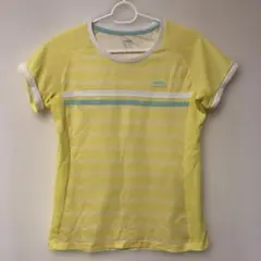イエロー ストライプ Tシャツ M