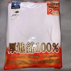 メンズ肌着半袖　2枚組 Lサイズ　丸首綿100%