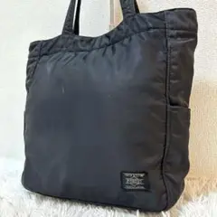 【美品✨クリーム/A4可能】ポーター　トートバッグ　タンカー　シンプル　黒　人気