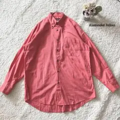 アレキサンダージュリアン 長袖シャツ 赤メンズ Alexander Julian