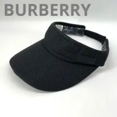 美品✨バーバリーゴルフ サンバイザー メッシュ 黒 ブラック