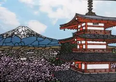 切り絵　新倉山浅間公園