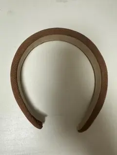 ブラウン布製ヘアバンド