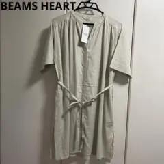 値下【新品未使用】BEAMS HEART ベージュ チュニック 半袖 FREE