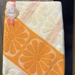 iyotex タオルケット 花柄 オレンジ