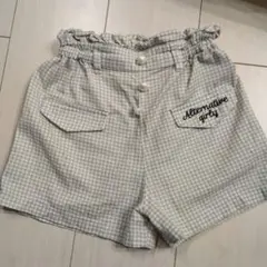 ALGY　チェック柄ハーフパンツ　サイズ 130