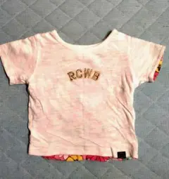 RCWB ホワイトに裏地 花柄TシャツXS 95