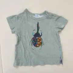 hakka baby カブトムシ Tシャツ 80cm グリーン
