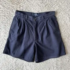ラルフローレン 90s ツータックショートパンツ 30 navy USA製