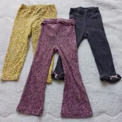 キッズ　レギンス・ボトムス　3本まとめ売り　100サイズ