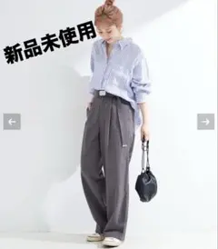 【新品】ベルト付きリネンライクオックスクライミングトラウザー