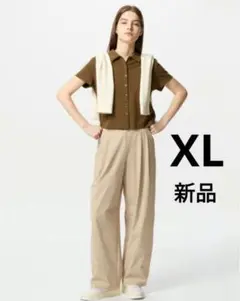 UNIQLO　新品　　ウルトラストレッチアクティブワイドパンツ　XL　ベージュ
