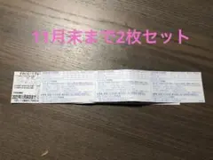 すかいらーく25%優待券 11月末まで2枚セット