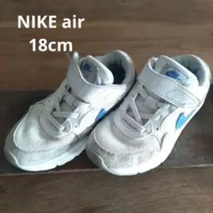 美品NIKE エア ホワイト/ブルー マジックテープ付18センチ
