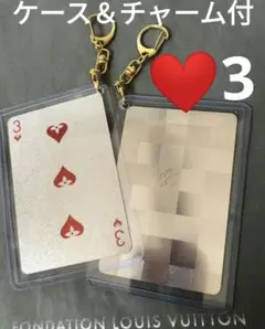 (大人気❤3 ケース&チャーム付) VUITTON ダミエシルバー1枚 4