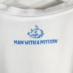 MAN WITH A MISSION バンドTシャツ ホワイト ポケット付き