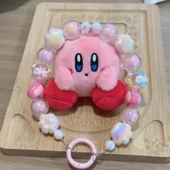 星のカービィのおもちゃで手作り　携帯スマホビーズストラップ