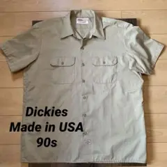 【美品】Dickies 半袖ワークシャツ Made in USA 90s