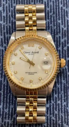 動作未確認 Gianni Accardi 腕時計 クォーツ 文字盤 ダイアモンド