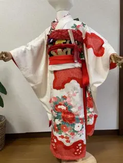 七五三 7歳 女の子 着物 正絹 手描き染め