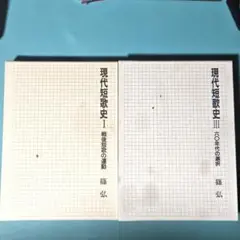 篠弘『現代短歌史Ⅰ　戦後短歌の運動』『現代短歌史Ⅲ　六〇年代の選択』2冊セット