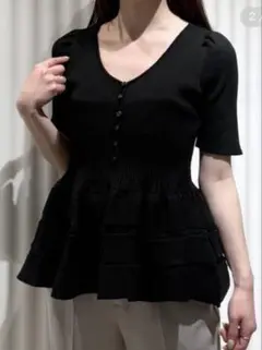 snidel 新品　ペプラムパフカーディガン　24ss