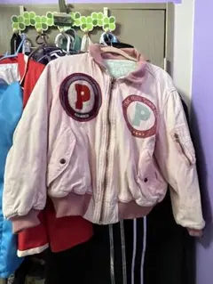 pink HOUSE ワッペン ブルゾン