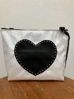 SALE！ passionホワイトstuds Heart サコッシュ ショルダー