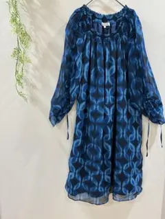 【コムサ　マチュア】美品❤️シアー素材　チュニック　膝丈　体型カバー