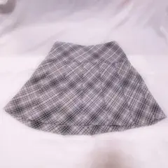 H&M チェック プリーツ スカート