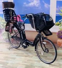 4196 電動自転車ヤマハ子供乗せ 26インチ ハイクオリティ ブラック