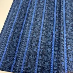 夏着物 盛夏の縞 蝶に更紗模様 化繊 AK-7225