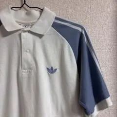 usa 製80s adidasポロシャツ Mサイズ ホワイト ヴィンテージ 希少