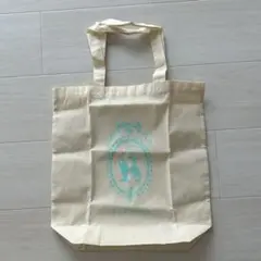 クリーム色 ロゴ入り エコバッグ 中型