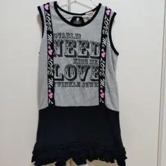 グレー　プリント チュニック 140